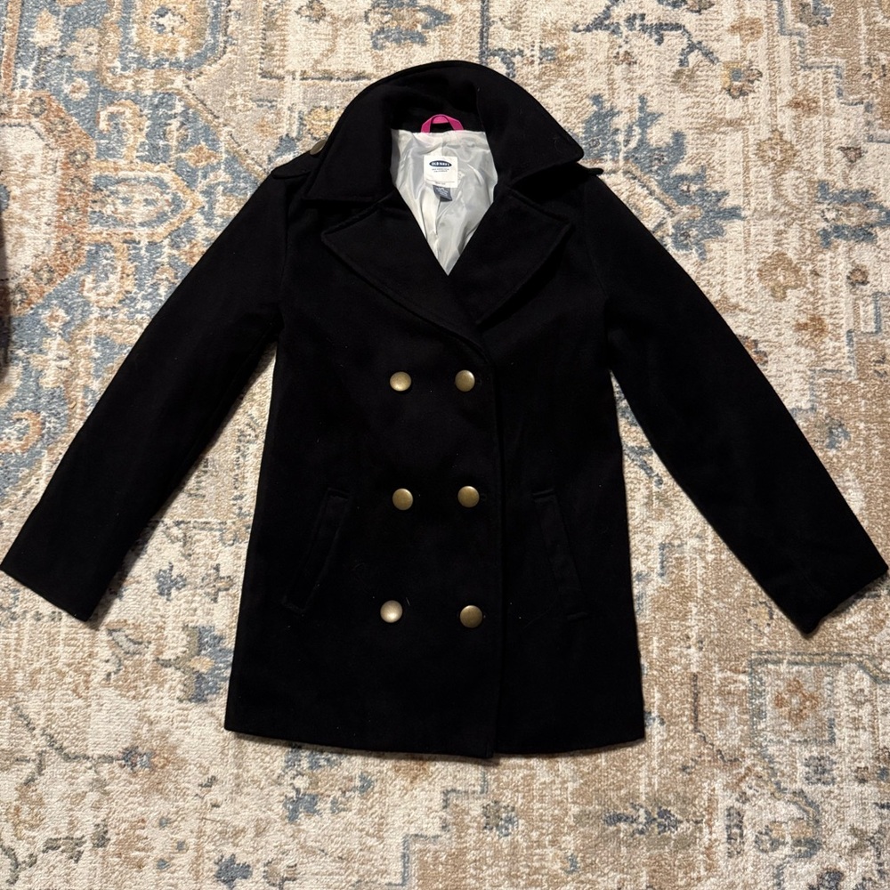 Old Navy Black Coat Girls SZ  L/G (10-12)